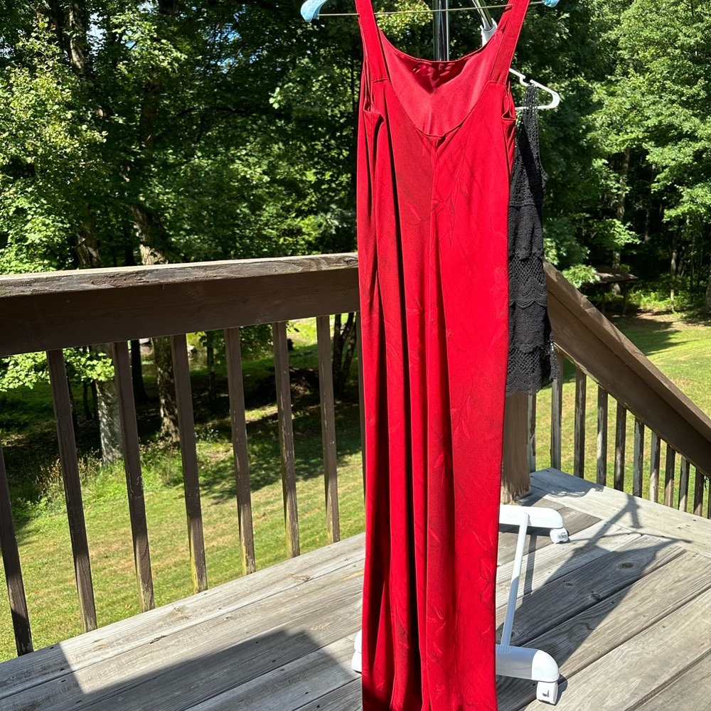 Petite Sophisticate ankle length slim pull over dress.